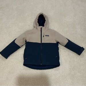 Patagonia Boy’s Light Tan/Navy 4-in-1 Hooded Jacket Size XS (5-6)